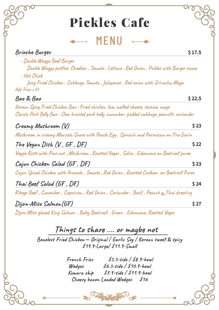 cafe menu 2022 Aug1024_2 Pickles Cafe & Catering